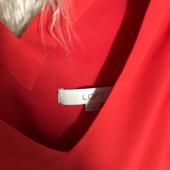 LOFT red pink swing shirt - Picture 2 of 3